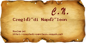 Czeglédi Napóleon névjegykártya